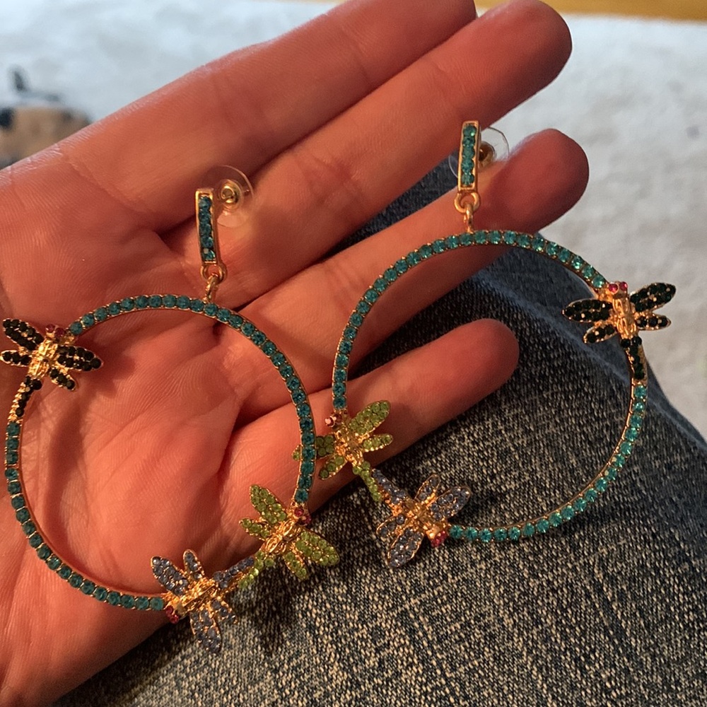 Dragon Fly Hoop Earrings